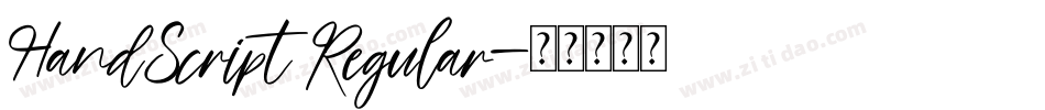HandScript Regular字体转换